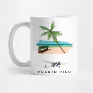 puerto rico travel poster Mug